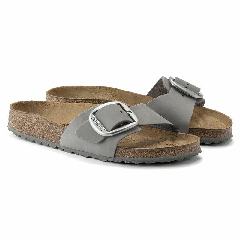 Madrid Birkenstock Big Prackou Nubuck Kozene Damske Siva | SK 134OKI